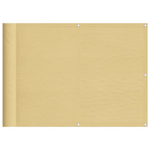 Paravento da Balcone Sabbia 75x600 cm 100% Poliestere Oxford