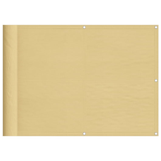 Paravento da Balcone Sabbia 75x600 cm 100% Poliestere Oxford