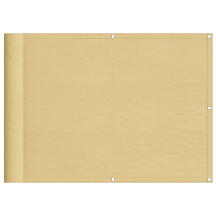 Paravento da Balcone Sabbia 75x600 cm 100% Poliestere Oxford