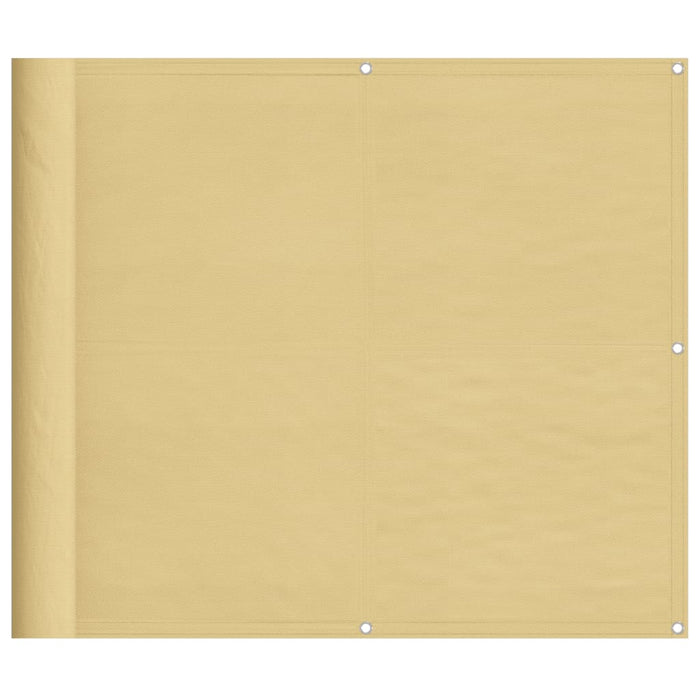 Paravento da Balcone Sabbia 90x500 cm 100% Poliestere Oxford