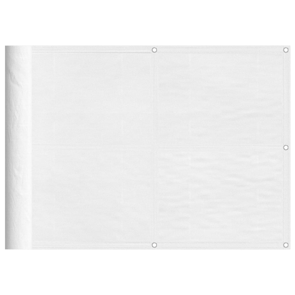 Paravento da Balcone Bianco 75x1000 cm 100% Poliestere Oxford 4000090