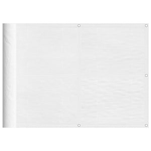 Paravento da Balcone Bianco 75x1000 cm 100% Poliestere Oxford