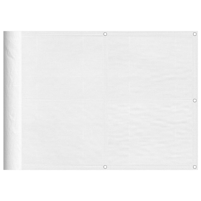Paravento da Balcone Bianco 75x1000 cm 100% Poliestere Oxford