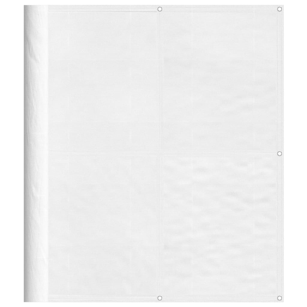 Paravento da Balcone Bianco 120x700 cm 100% Poliestere Oxford 4000102