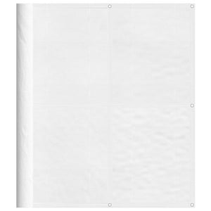 Paravento da Balcone Bianco 120x700 cm 100% Poliestere Oxford