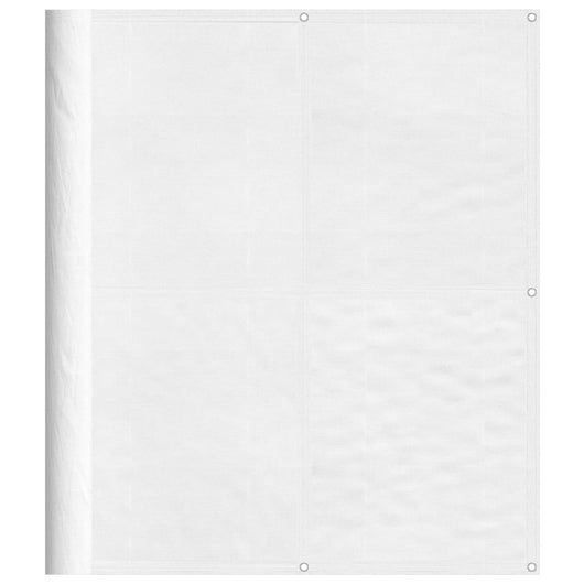 Paravento da Balcone Bianco 120x700 cm 100% Poliestere Oxford