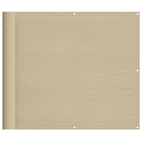 Paravento da Balcone Beige 90x700 cm 100% Poliestere Oxford 4000179