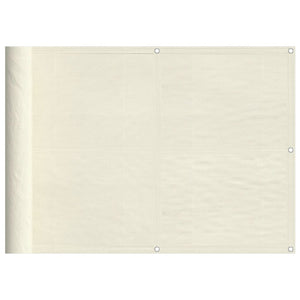 Paravento da Balcone Crema 75x1000 cm 100% Poliestere Oxford