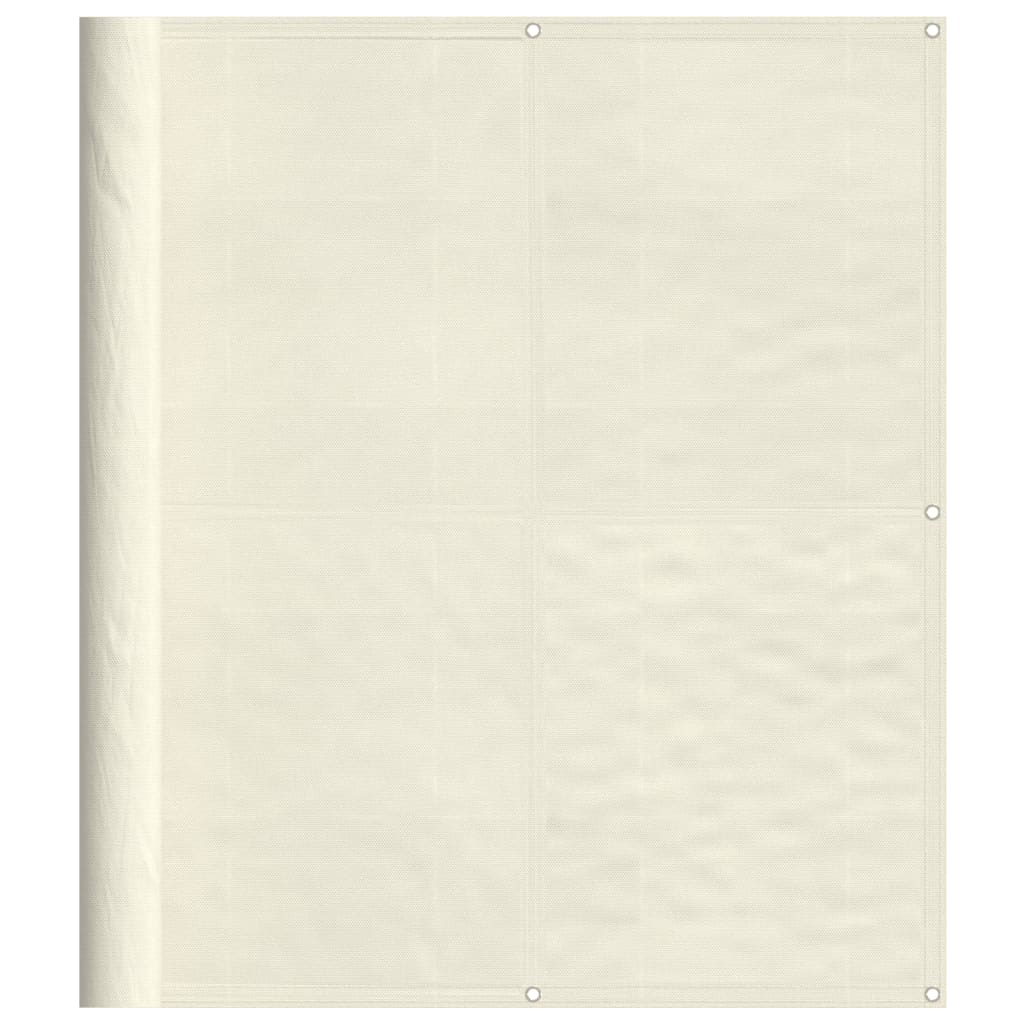 Paravento da Balcone Crema 120x700 cm 100% Poliestere Oxford