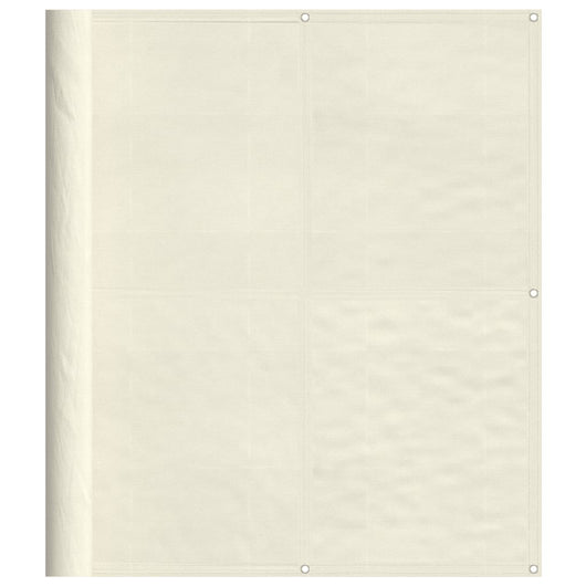 Paravento da Balcone Crema 120x700 cm 100% Poliestere Oxford