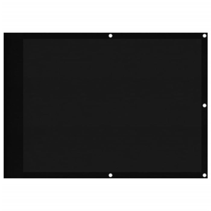 Paravento da Balcone Nero 75x700 cm 100% Poliestere Oxford