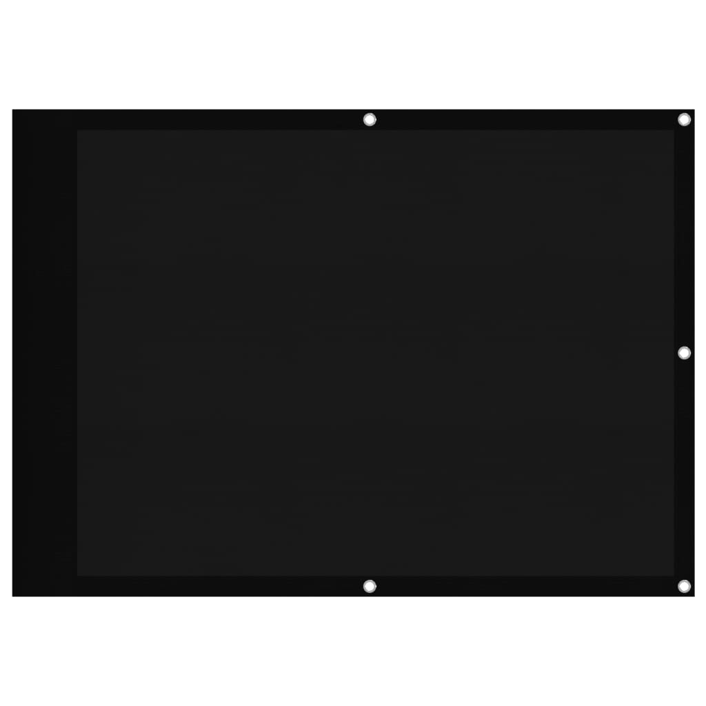 Paravento da Balcone Nero 75x800 cm 100% Poliestere Oxford