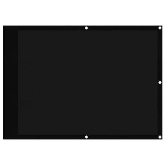 Paravento da Balcone Nero 75x800 cm 100% Poliestere Oxford