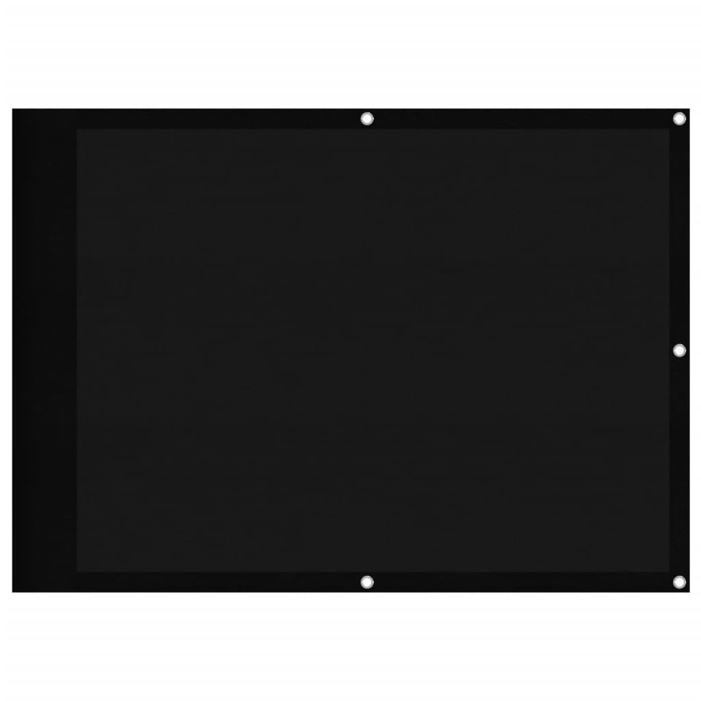 Paravento da Balcone Nero 75x1000 cm 100% Poliestere Oxford 4000363