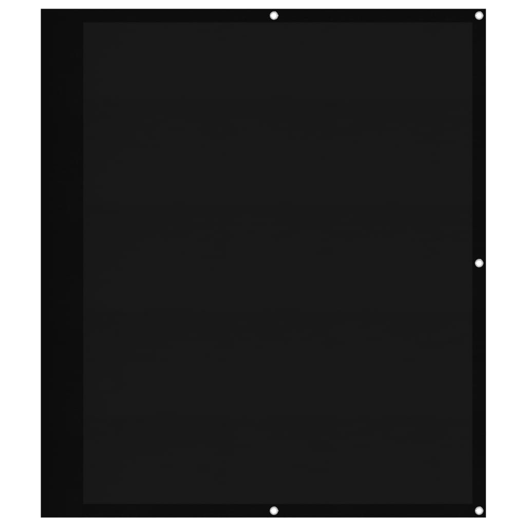 Paravento da Balcone Nero 120x700 cm 100% Poliestere Oxford