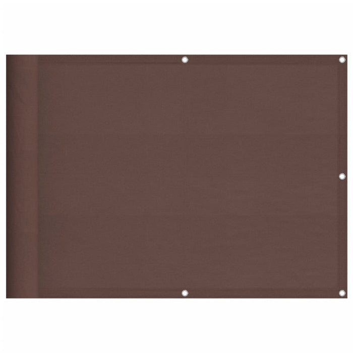 Paravento da Balcone Marrone 75x700 cm 100% Poliestere Oxford