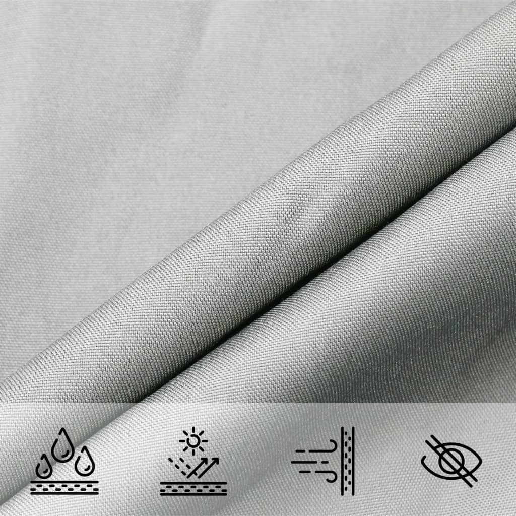 vidaXL Vela Parasole Grigio Chiaro 7x6 m 100% Poliestere Oxford