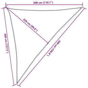 Vela Parasole Sabbia 3x4x5 m 100% Poliestere Oxford 4000934