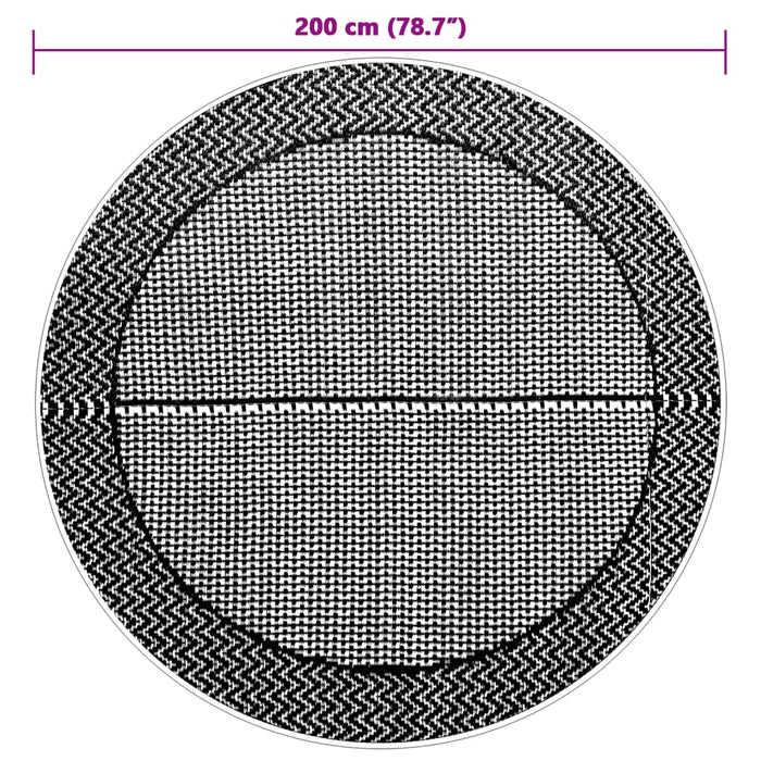 Tappeto da Esterno ARAKIL Grigio Ø200 cm in PP