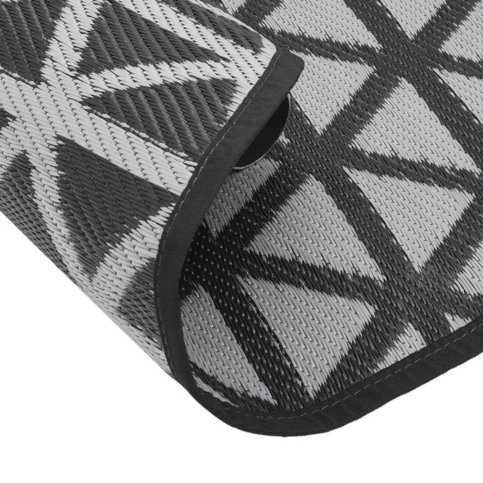 Tappeto da Esterni ARAKIL Nero Ø120 cm in PP