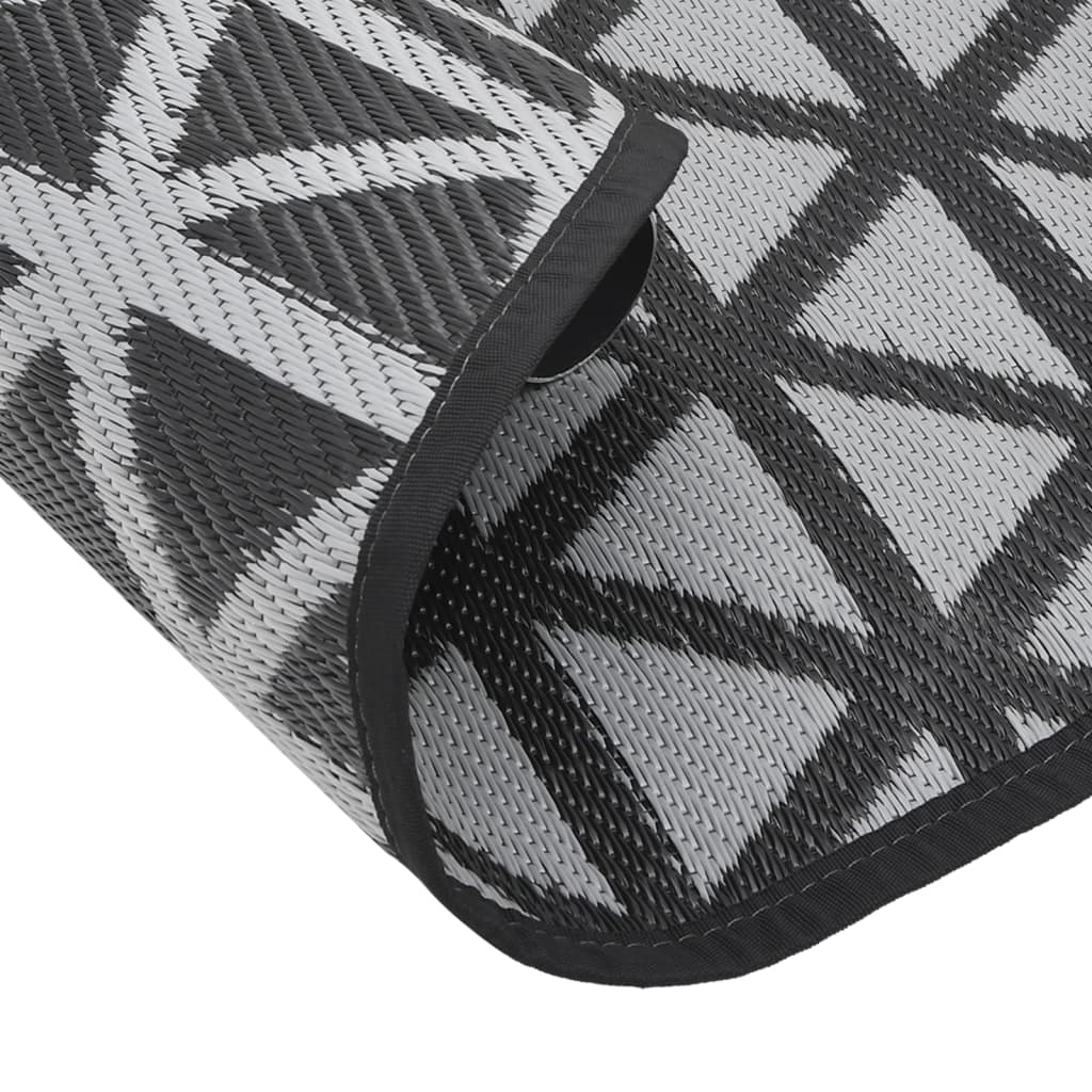 Tappeto da Esterni ARAKIL Nero Ø120 cm in PP 368462