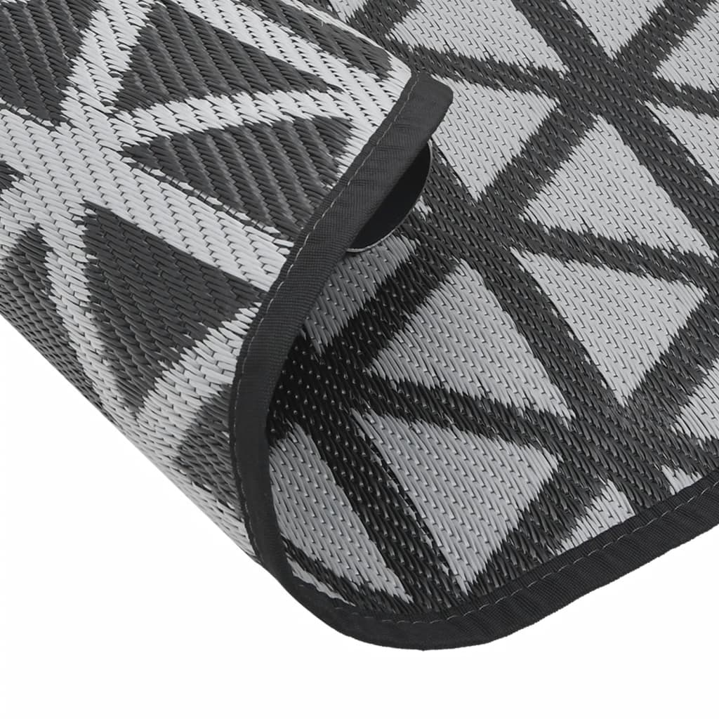 Tappeto da Esterni ARAKIL Nero Ø160 cm in PP 368463