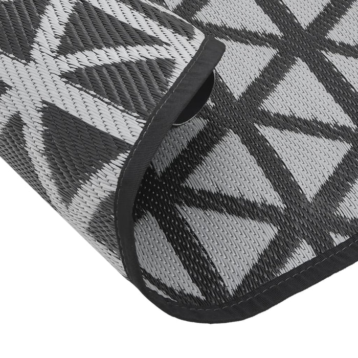 Tappeto da Esterni ARAKIL Nero Ø200 cm in PP