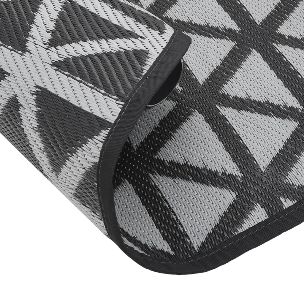 Tappeto da Esterni ARAKIL Nero Ø200 cm in PP 368464