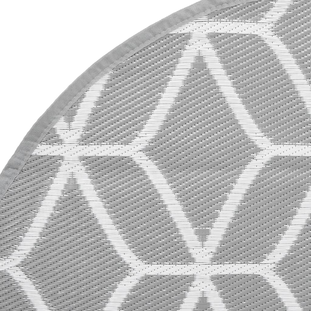 Tappeto da Esterno ARAKIL Grigio Ø120 cm in PP