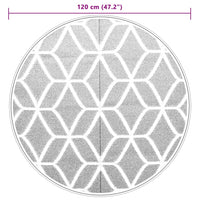 Tappeto da Esterno ARAKIL Grigio Ø120 cm in PP