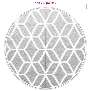 Tappeto da Esterno ARAKIL Grigio Ø160 cm in PP