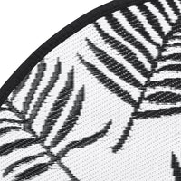 Tappeto da Esterni ARAKIL Bianco e Nero Ø200 cm in PP 368472