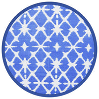 Tappeto da Esterno ARAKIL Blu e Bianco Ø160 cm in PP 368491