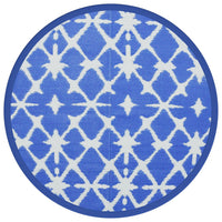 Tappeto da Esterno ARAKIL Blu e Bianco Ø200 cm in PP