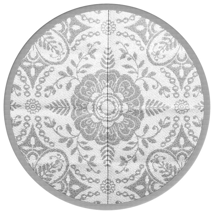 Tappeto da Esterni ARAKIL Grigio Chiaro Ø120 cm in PP