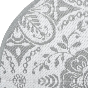 Tappeto da Esterni ARAKIL Grigio Chiaro Ø120 cm in PP