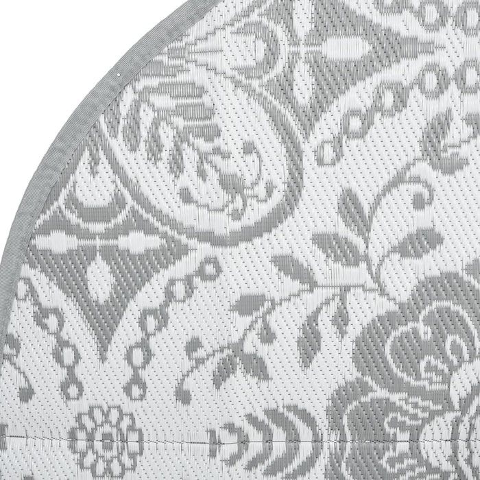 Tappeto da Esterni ARAKIL Grigio Chiaro Ø120 cm in PP