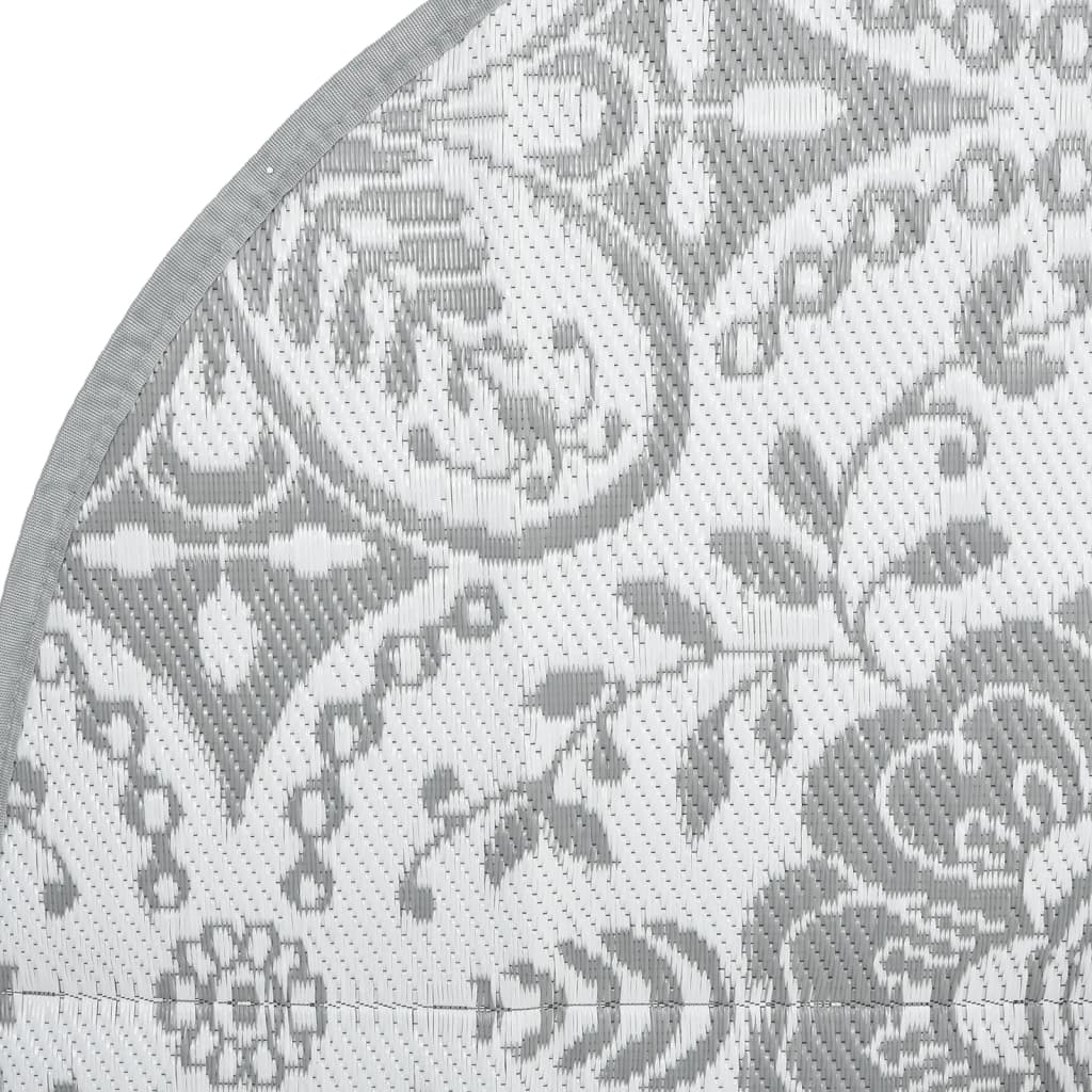 Tappeto da Esterni ARAKIL Grigio Chiaro Ø120 cm in PP 368494