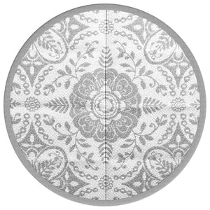 Tappeto da Esterno ARAKIL Grigio Chiaro Ø160 cm in PP