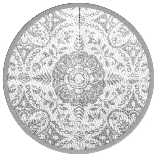 Tappeto da Esterno ARAKIL Grigio Chiaro Ø160 cm in PP