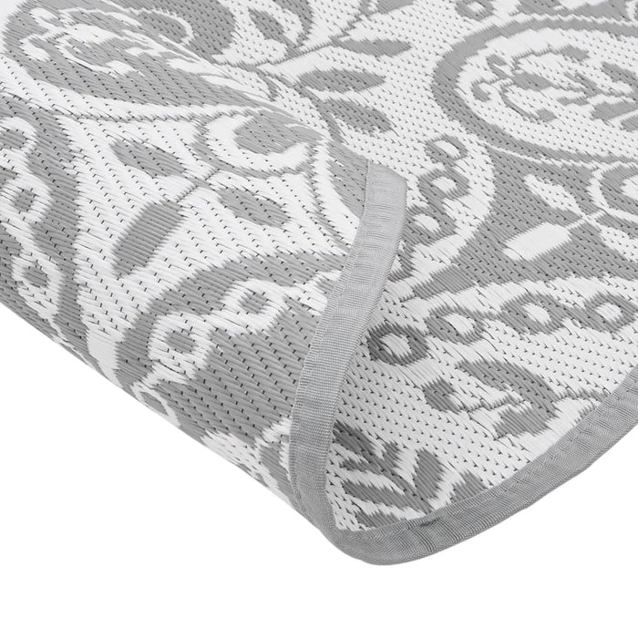 Tappeto da Esterno ARAKIL Grigio Chiaro Ø160 cm in PP