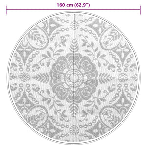 Tappeto da Esterno ARAKIL Grigio Chiaro Ø160 cm in PP