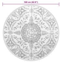 Tappeto da Esterno ARAKIL Grigio Chiaro Ø160 cm in PP 368495