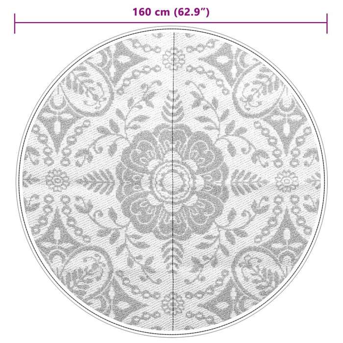 Tappeto da Esterno ARAKIL Grigio Chiaro Ø160 cm in PP 368495