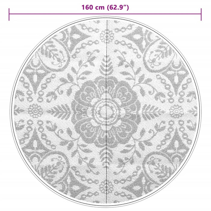 Tappeto da Esterni ARAKIL Blu Baby Ø160 cm in PP