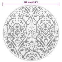 Tappeto da Esterno ARAKIL Arancione e Bianco Ø120 cm in PP 368506