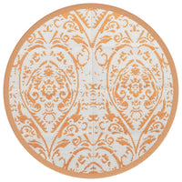 Tappeto da Esterno ARAKIL Arancione e Bianco Ø160 cm in PP 368507