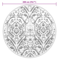 Tappeto da Esterni ARAKIL Arancione e Bianco Ø200 cm in PP 368508