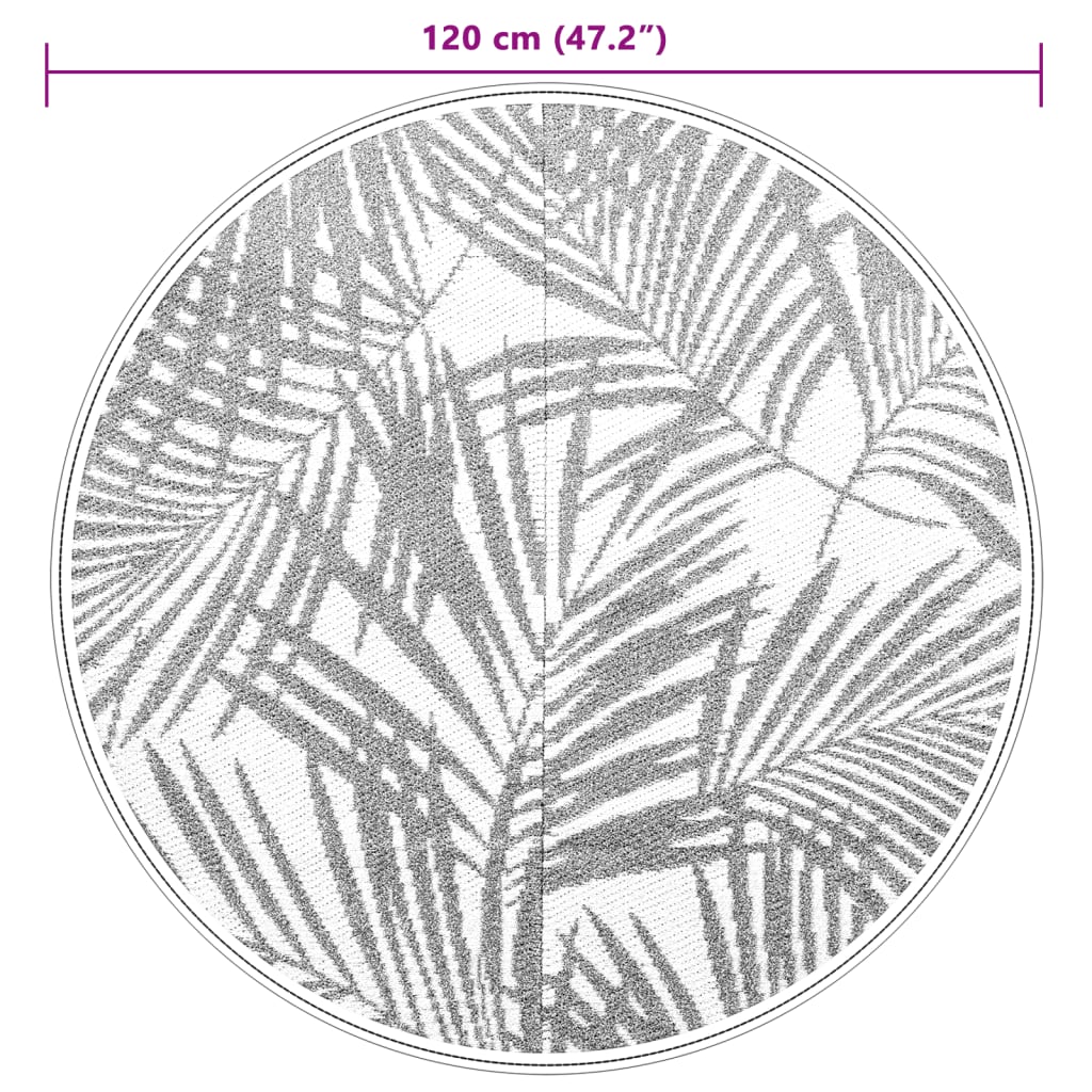 Tappeto da Esterno ARAKIL Verde Ø120 cm in PP