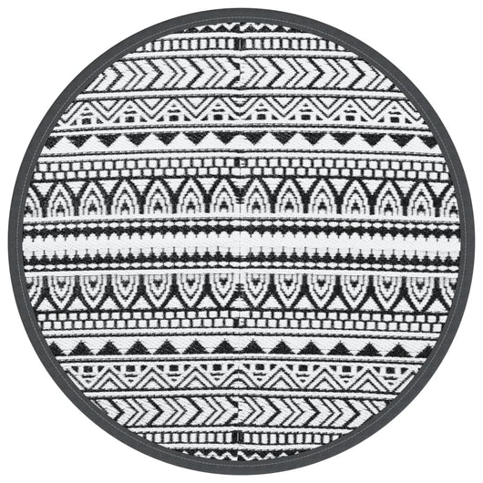 Tappeto da Esterni ARAKIL Nero Ø120 cm in PP